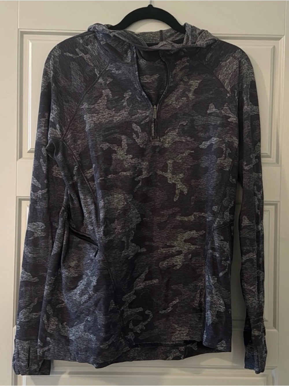 lululemon athletica Gray Camo Half-Zip Hoodie